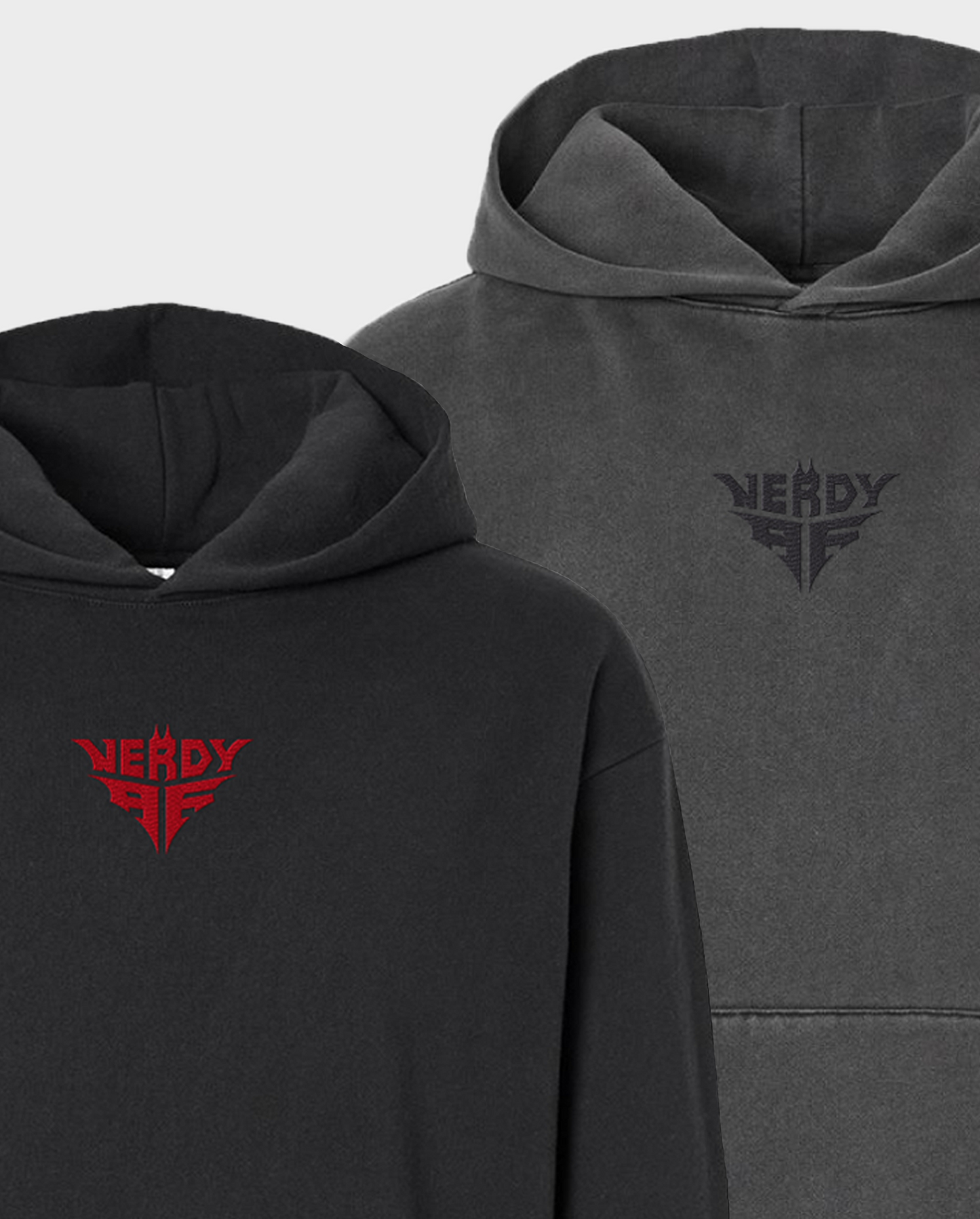 Nerdy AF Embroidered Bat Hoodie