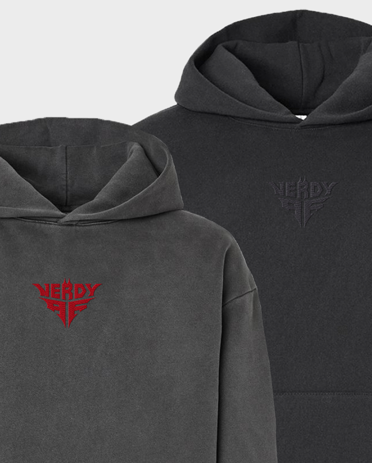 Nerdy AF Embroidered Bat Hoodie